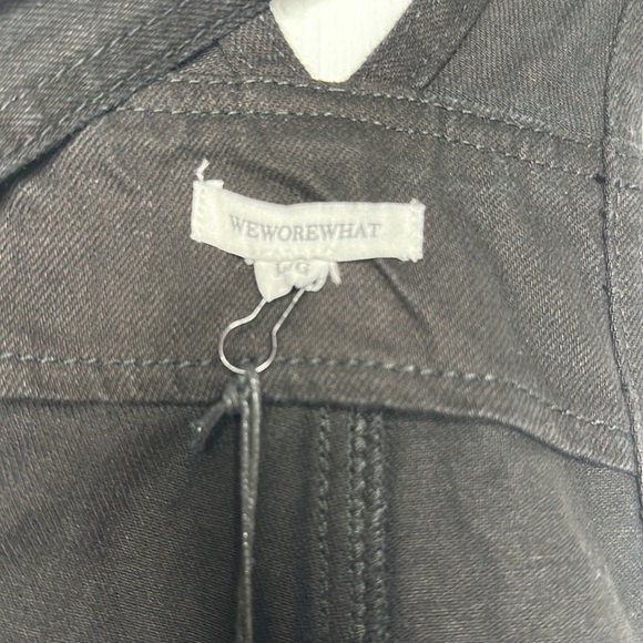WEWOREWHAT crystal embellished black overalls L NWT - Picture 12 of 13